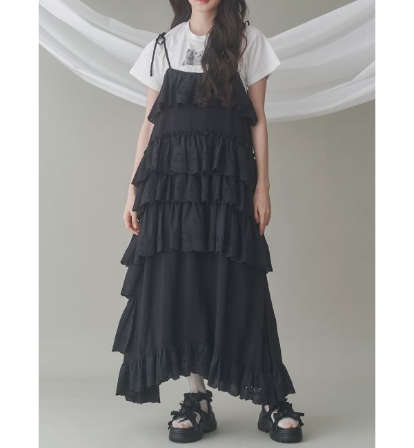 merry jenny「イレギュラーキャミワンピース」|ワンピース|ブラック