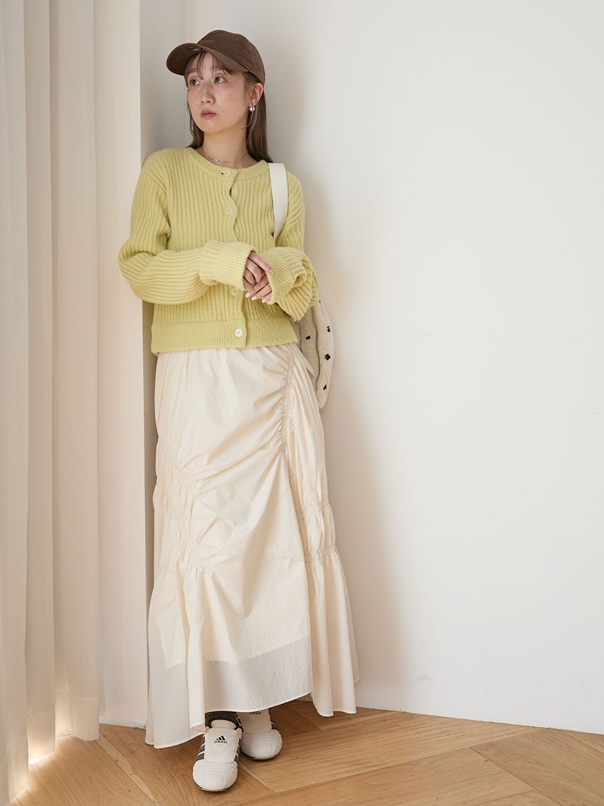 emmi atelier「ブラッシュドアンサンブルニット」|カーディガン|