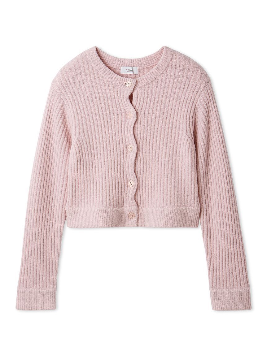 emmi atelier「ブラッシュドアンサンブルニット」|カーディガン|