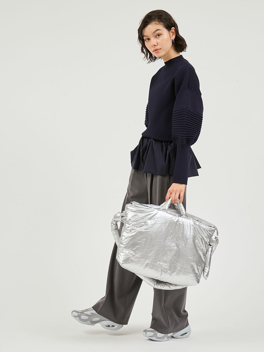 emmi atelier「ペプラム裾ニットドッキングトップス」|ニット・セーター|