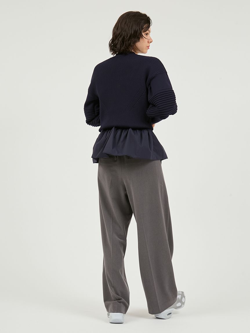 emmi atelier「ペプラム裾ニットドッキングトップス」|ニット・セーター|