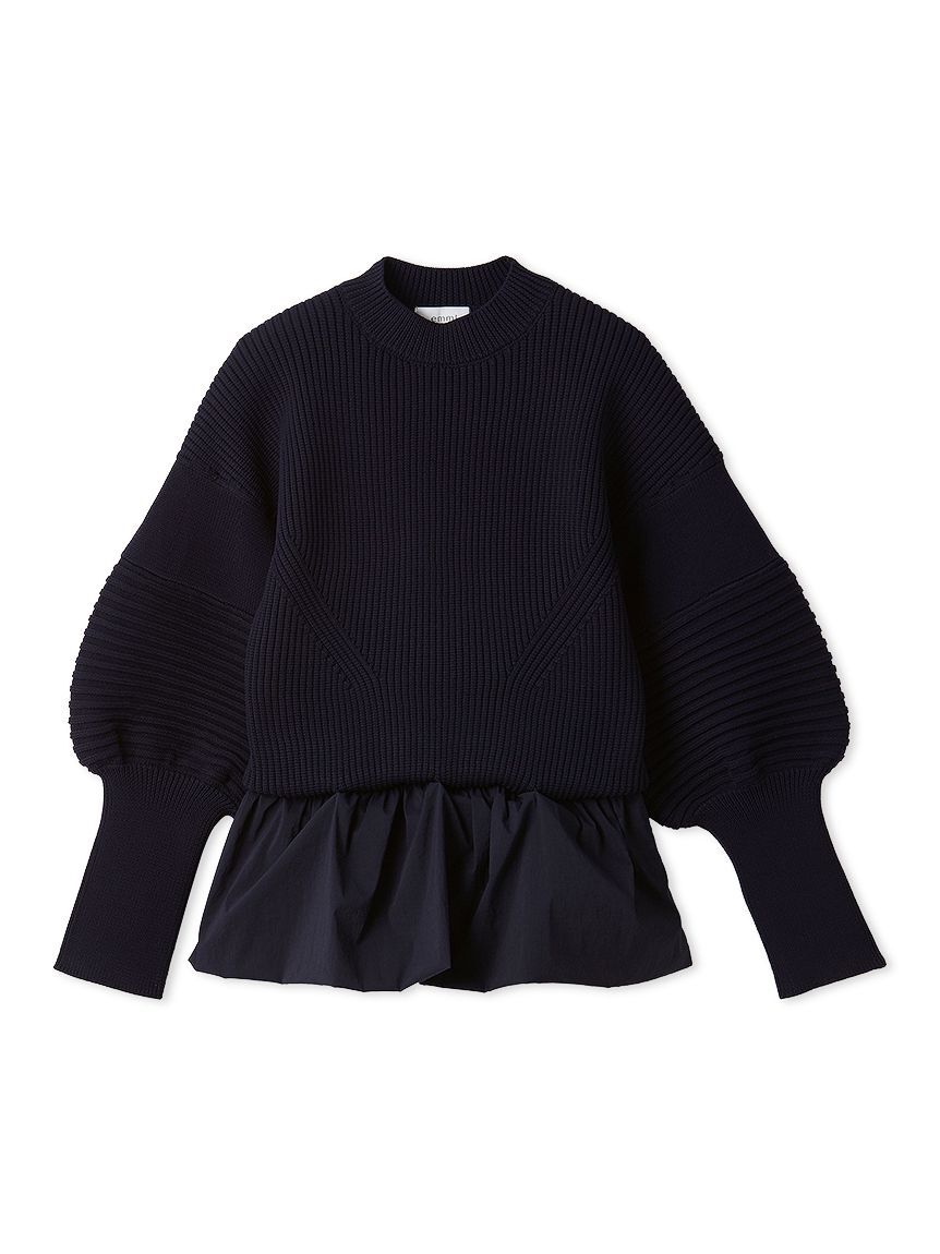 emmi atelier「ペプラム裾ニットドッキングトップス」|ニット・セーター|
