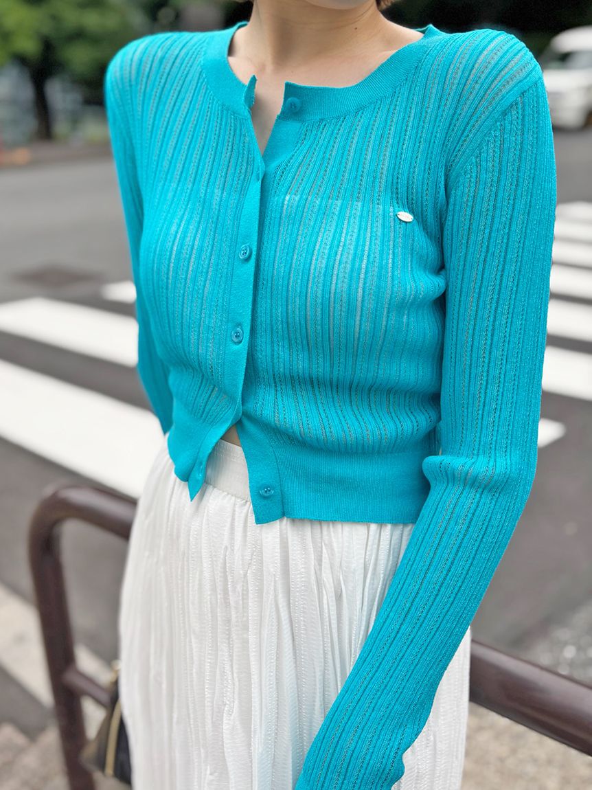 SNIDEL「シアーカーディガン」|カーディガン|