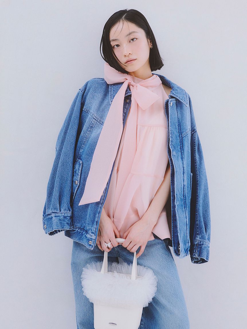 LILY BROWN「【限定カラー】チュール切り替え3wayトート」|トートバッグ|