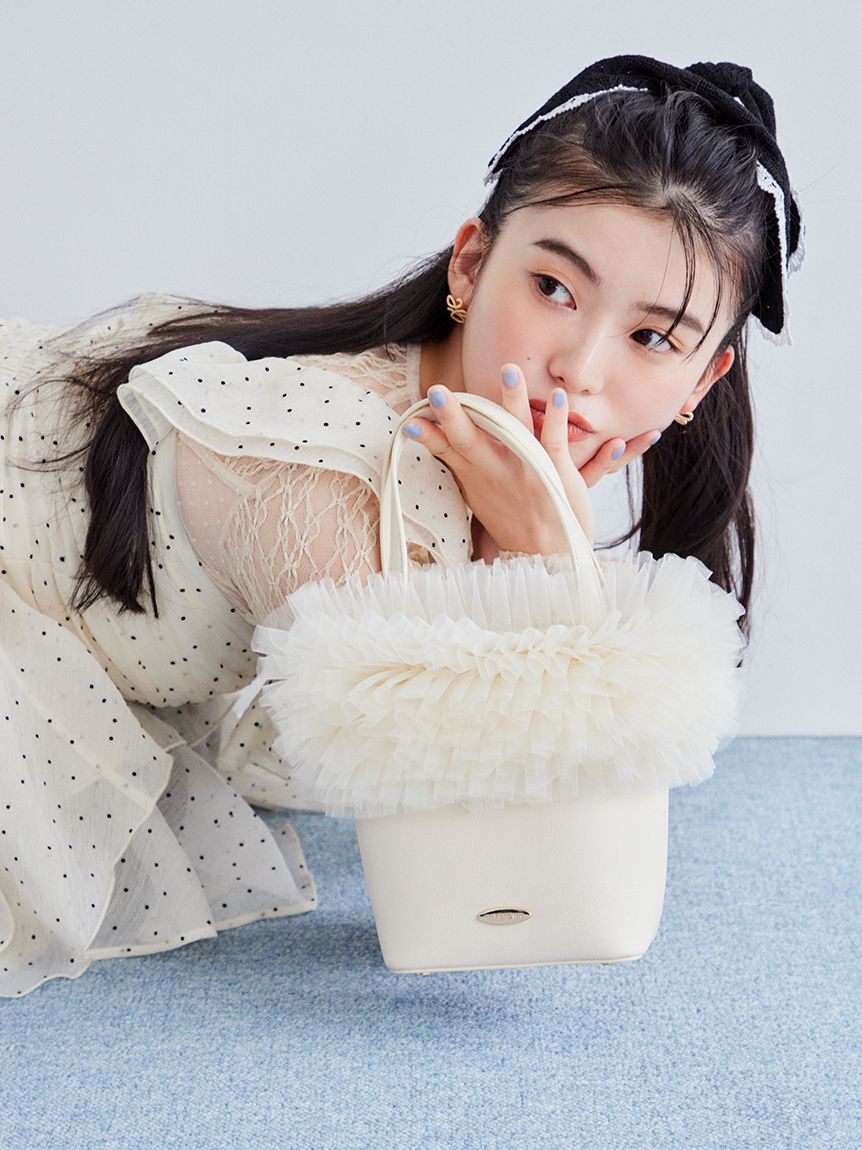 LILY BROWN「【限定カラー】チュール切り替え3wayトート」|トートバッグ|