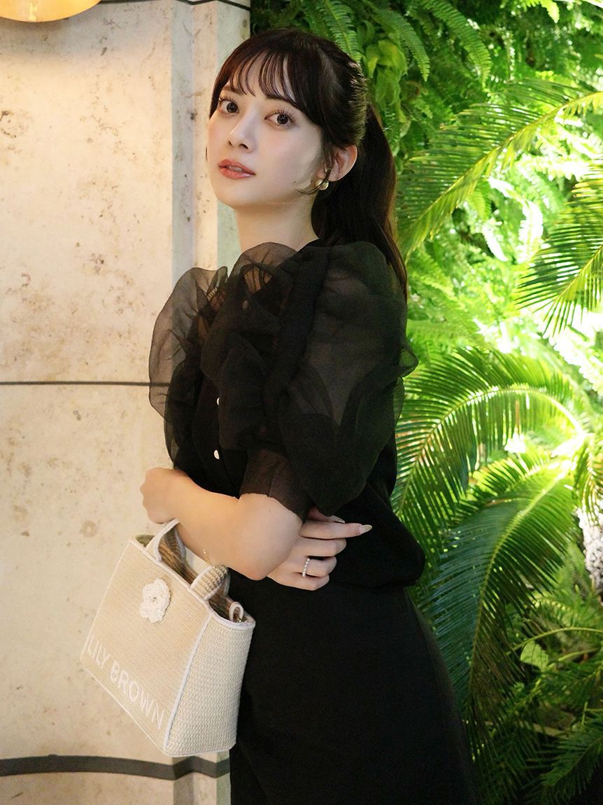 LILY BROWN「【限定カラー】【LILY BROWN&times;MARY QUANT】ジュートロゴトート」|トートバッグ|