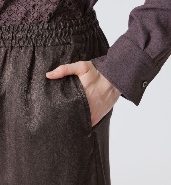  「サテンジャカード ワイドパンツ」|その他|