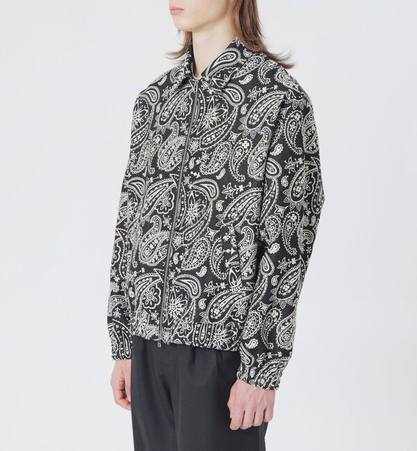  「ペイズリージャカードデニムブルゾン」|ブルゾン・スタジャン|