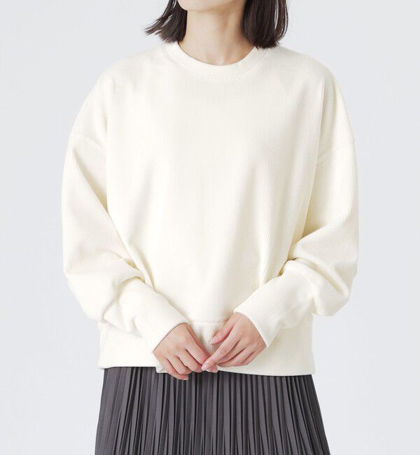  「ラメニットコーデュロイプルオーバー」|Tシャツ・カットソー|