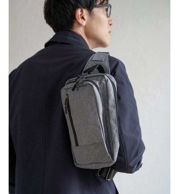 ikka「メランジスクエアボディバッグ」|その他|グレイ