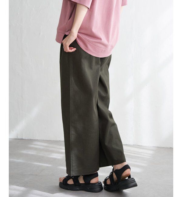 ikka「麻混ベルト付きイージーパンツ」|その他|