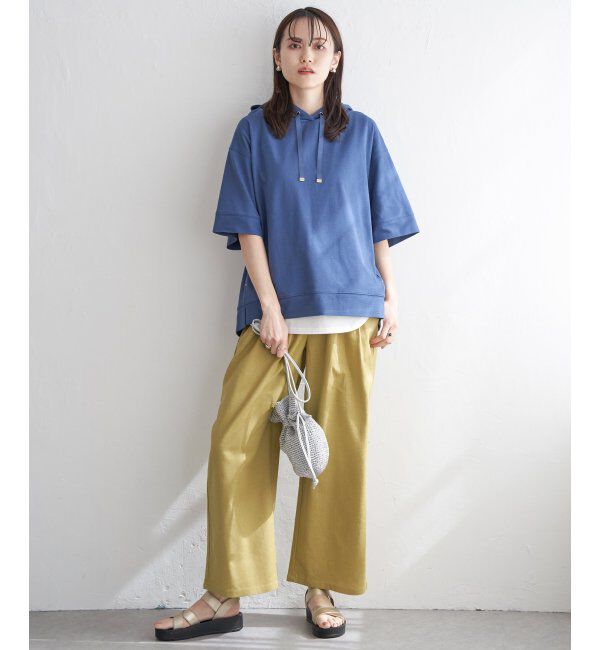 ikka「麻混ベルト付きイージーパンツ」|その他|