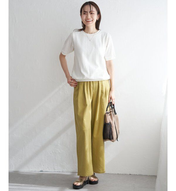 ikka「麻混ベルト付きイージーパンツ」|その他|
