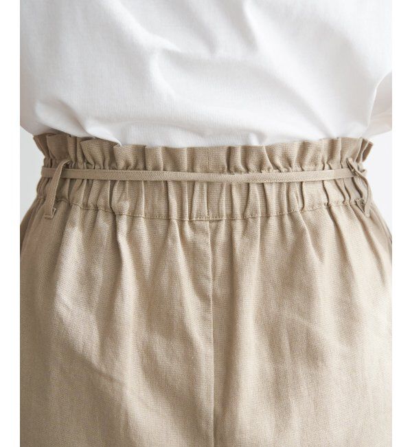 ikka「麻混ベルト付きイージーパンツ」|その他|