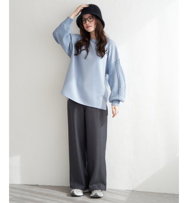 Lbc with Life「ポンチケーブルニットスリーブプルオーバー」|その他|