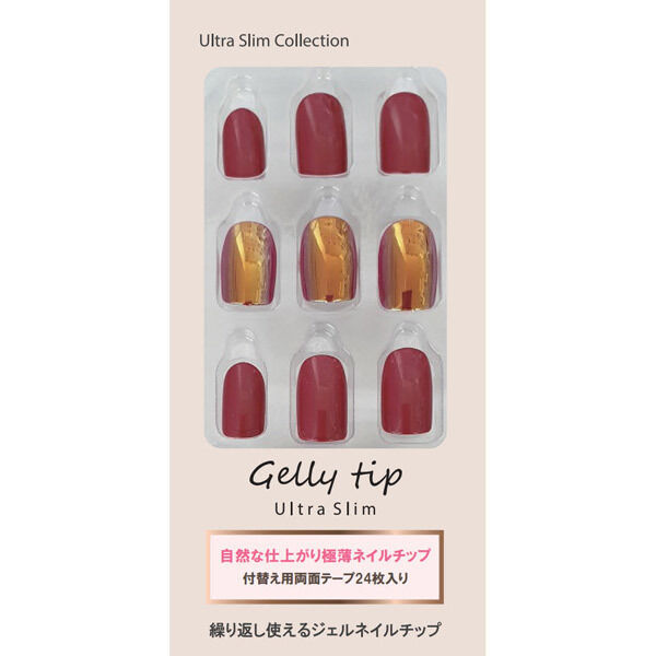  「Gelly Tip ジェリーチップ ウルトラスリム 007 ロージーレッド (30TIPS)」|ネイルカラー|その他