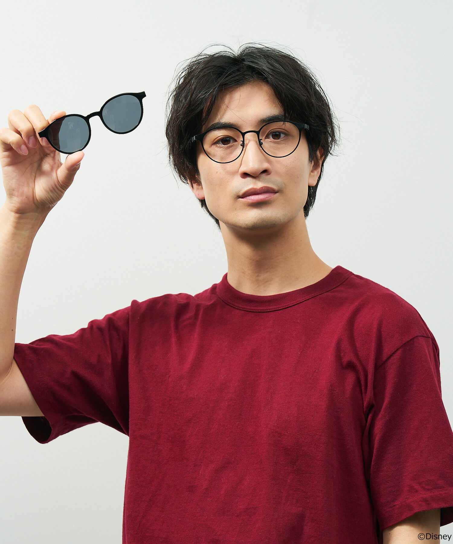  「ボストン型 2way サングラス メガネ Disney Collection created by Zoff &rdquo;Sunglasses&rdquo; N&D ディズニー」|サングラス|