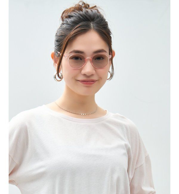  「SUNCUTGlasses/UV100%CUT サングラス | キッズ 子供用｜クリア カラーレンズ 可愛い｜紫外線対策 UVカット」|サングラス|ピンク