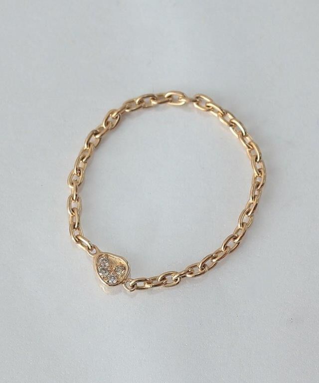  「Fri K10 パヴェダイヤモンド チェーンリング」|リング|ゴールド