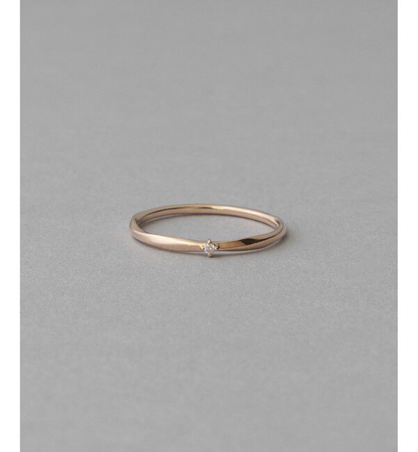 ete「［レイヤード］K10YG ダイヤモンド リング」|リング|イエローゴールド