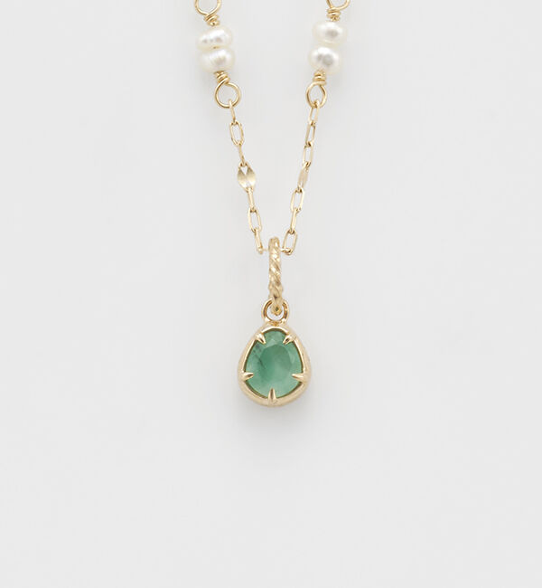 agete「K10エメラルドリバーシブルチャーム」|その他|