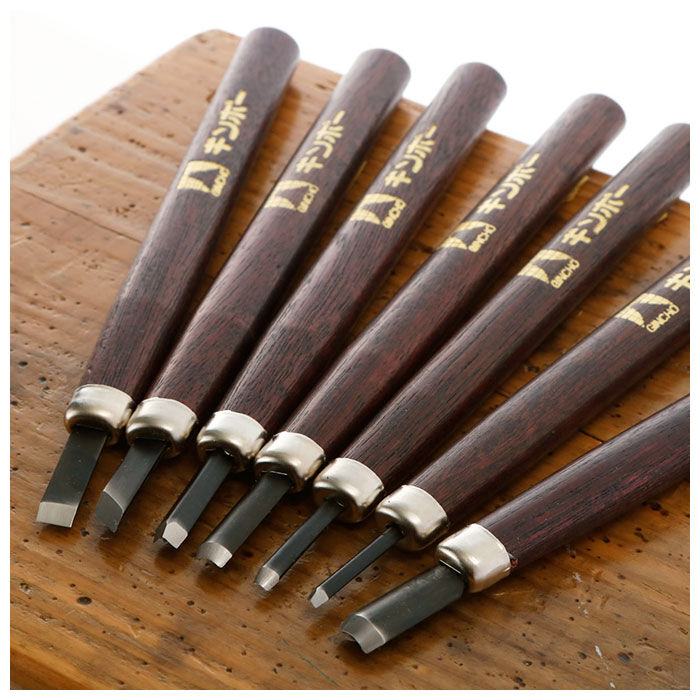 BACKYARD FAMILY「彫刻刀セット 7本 通販 彫刻刀 みかさ 7本組 セット 平刀 切出刀 角刀 丸刀 小丸刀 大丸刀」|ステーショナリー|