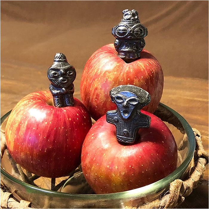 BACKYARD FAMILY「南部鉄 縄文ちび鉄偶 通販 3体セット 鉄玉子 土偶バージョン 南部鉄偶 やかん 鍋 鉄分補給」|食器・キッチングッズ|