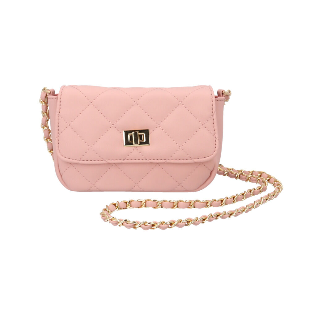 BACKYARD FAMILY「ショルダーバッグ 小さめ 通販 キルティング 斜め掛けバッグ ミニバッグ チェーンベルト」|ショルダー・メッセンジャー|ピンク1