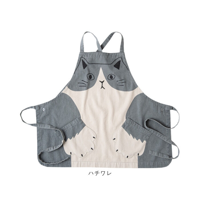 AND PACKABLE「AND PACKABLE アンドパッカブル エプロン 猫 通販 前掛 前掛け ワークエプロン」|その他|