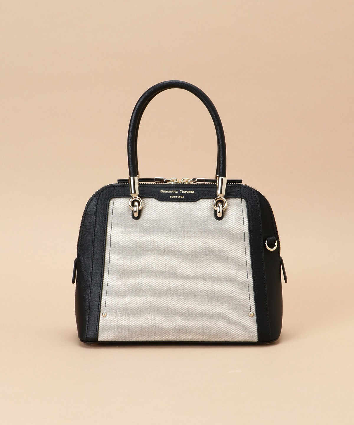 Samantha Thavasa「アベクトワ リネンハンドバッグ」|ハンドバッグ|ブラック