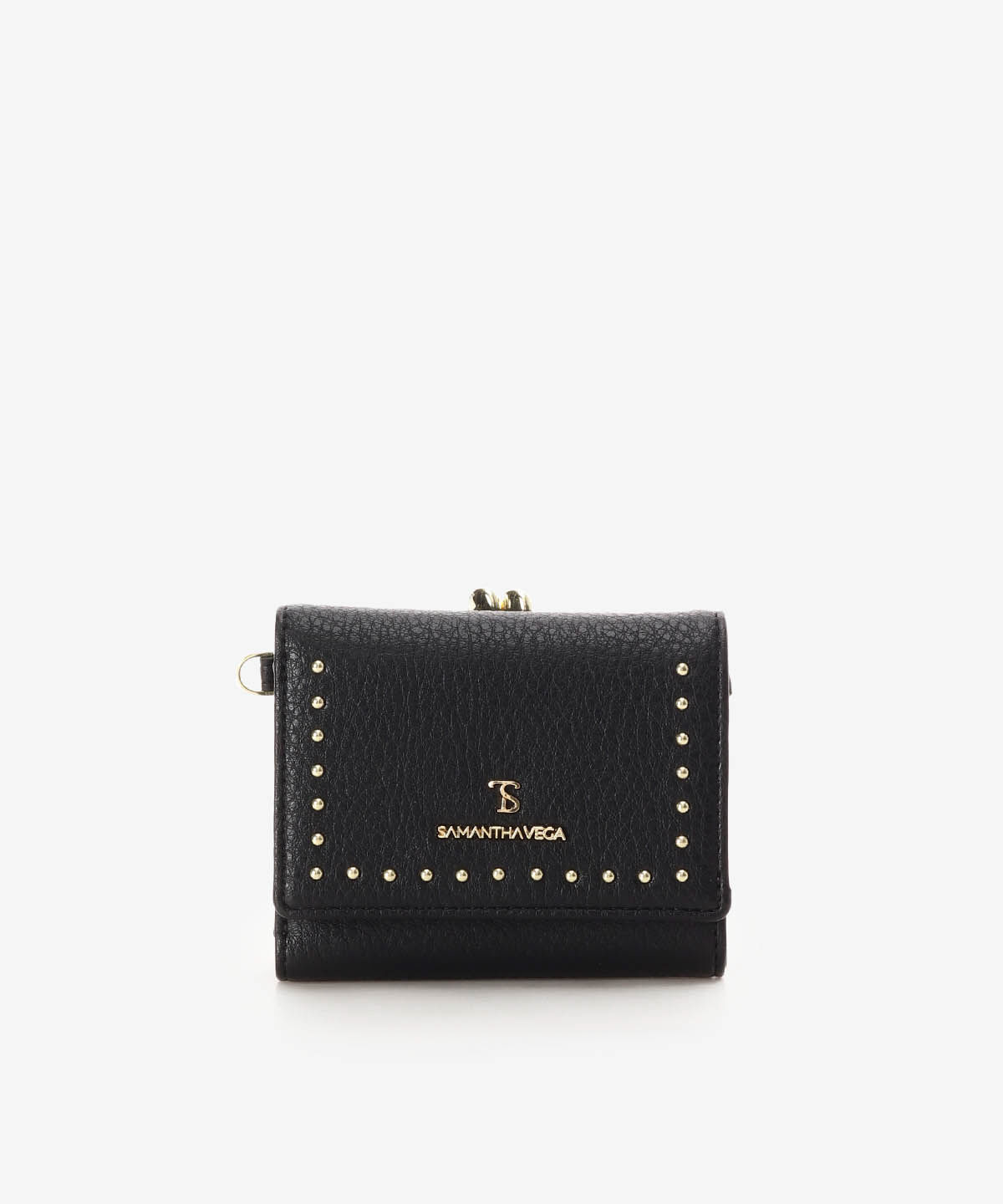 Samantha Vega「スタッズライン折財布」|財布|ブラック