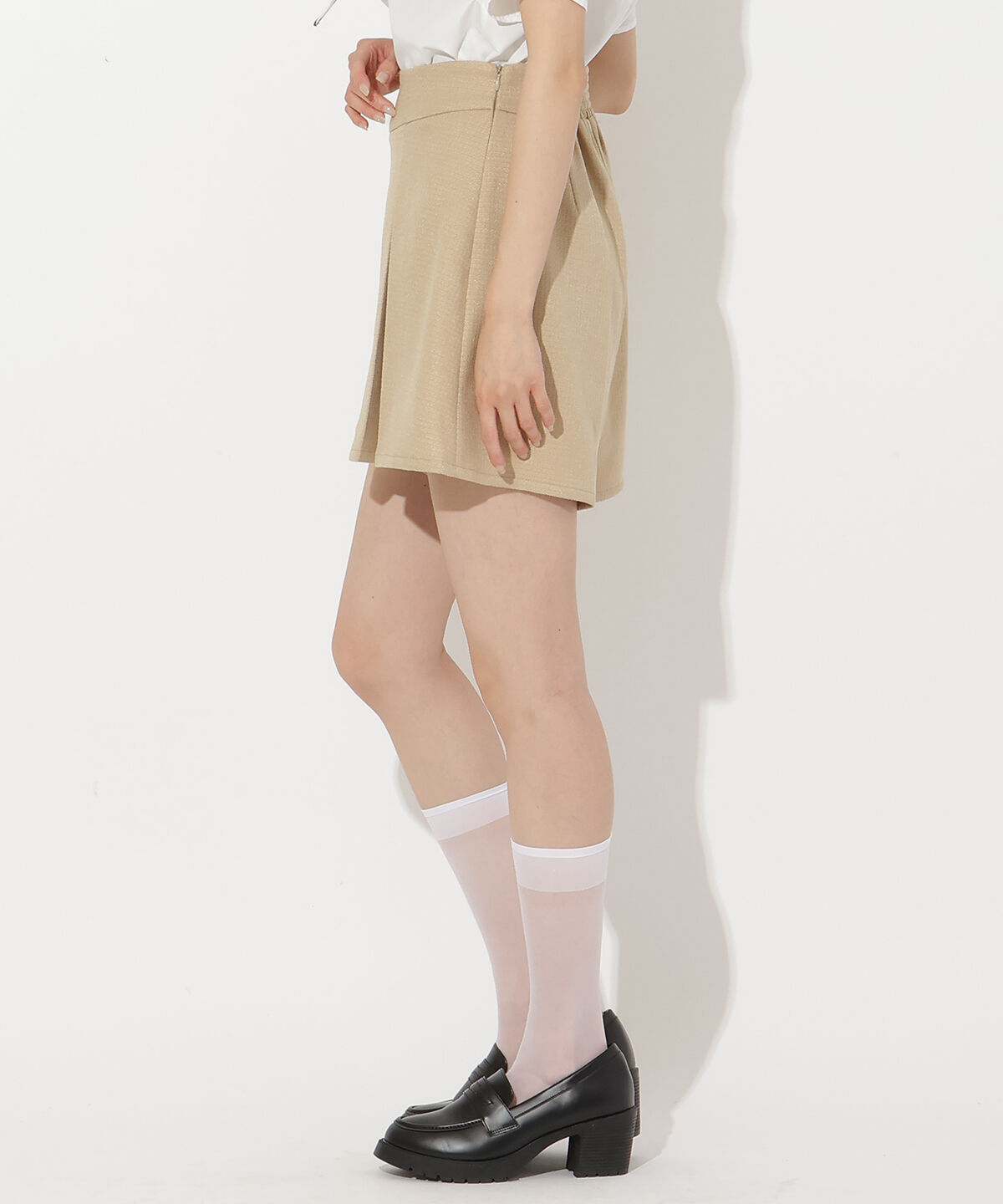 アンドクチュール「ブッチャーショートパンツ」|キュロット|