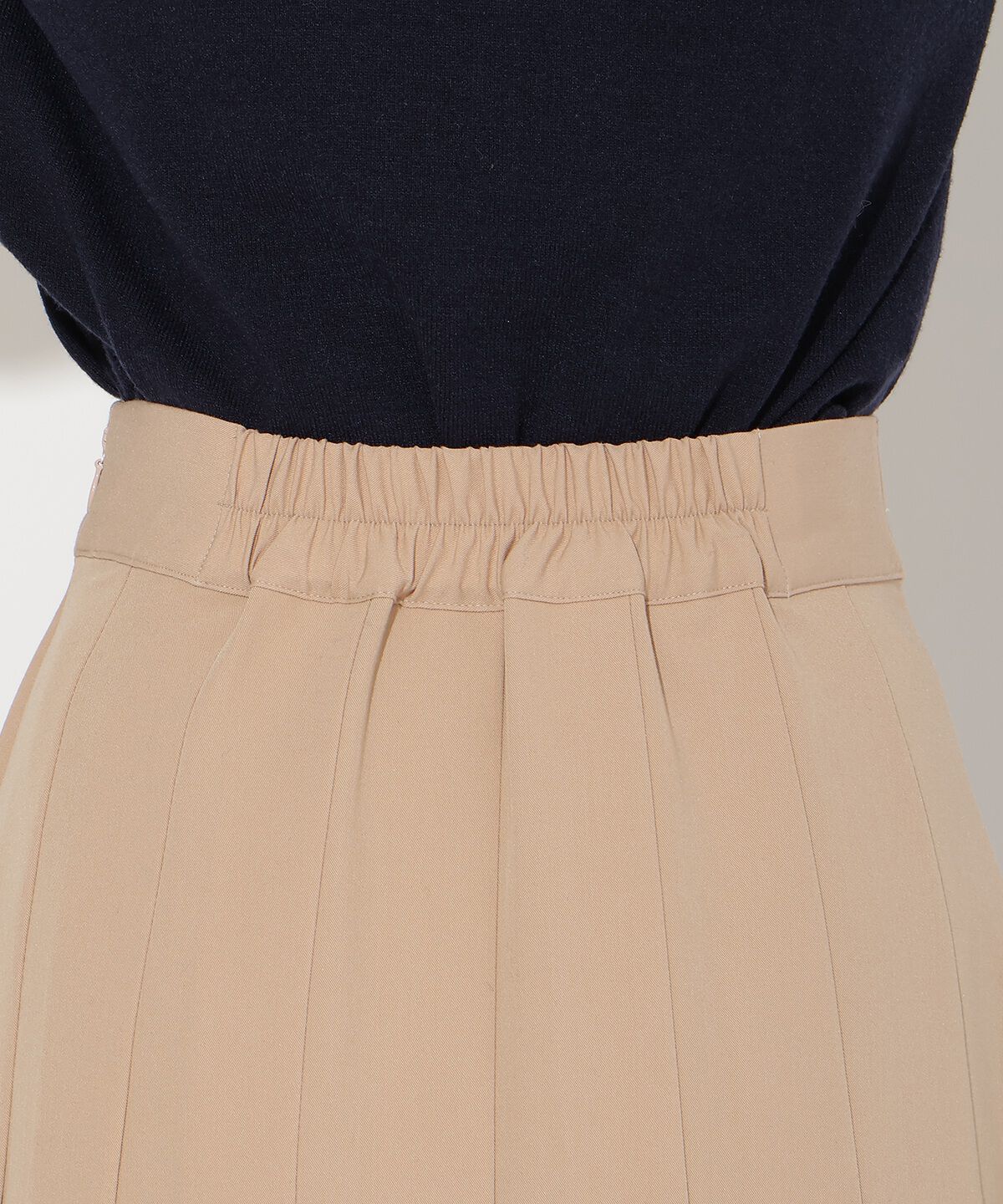 アンドクチュール「アシメプリーツスカート」|フレア|