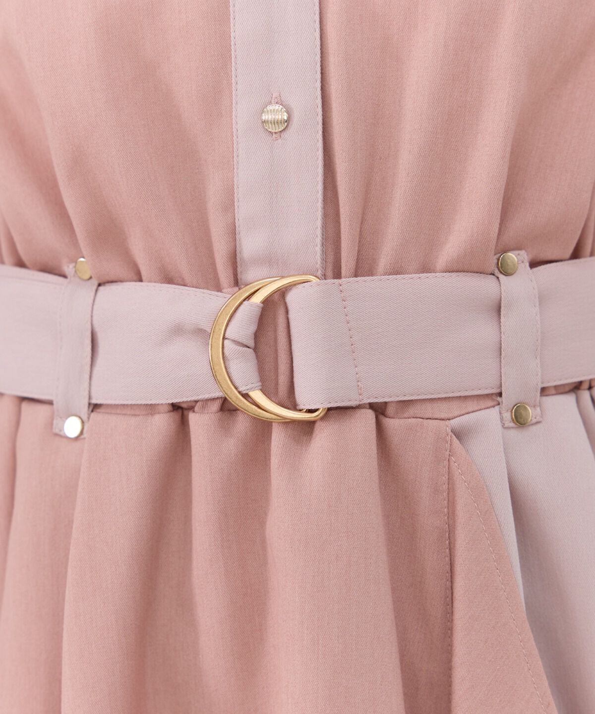 REDYAZEL「バイカラーアシメフリルシャツワンピース」|ワンピース|