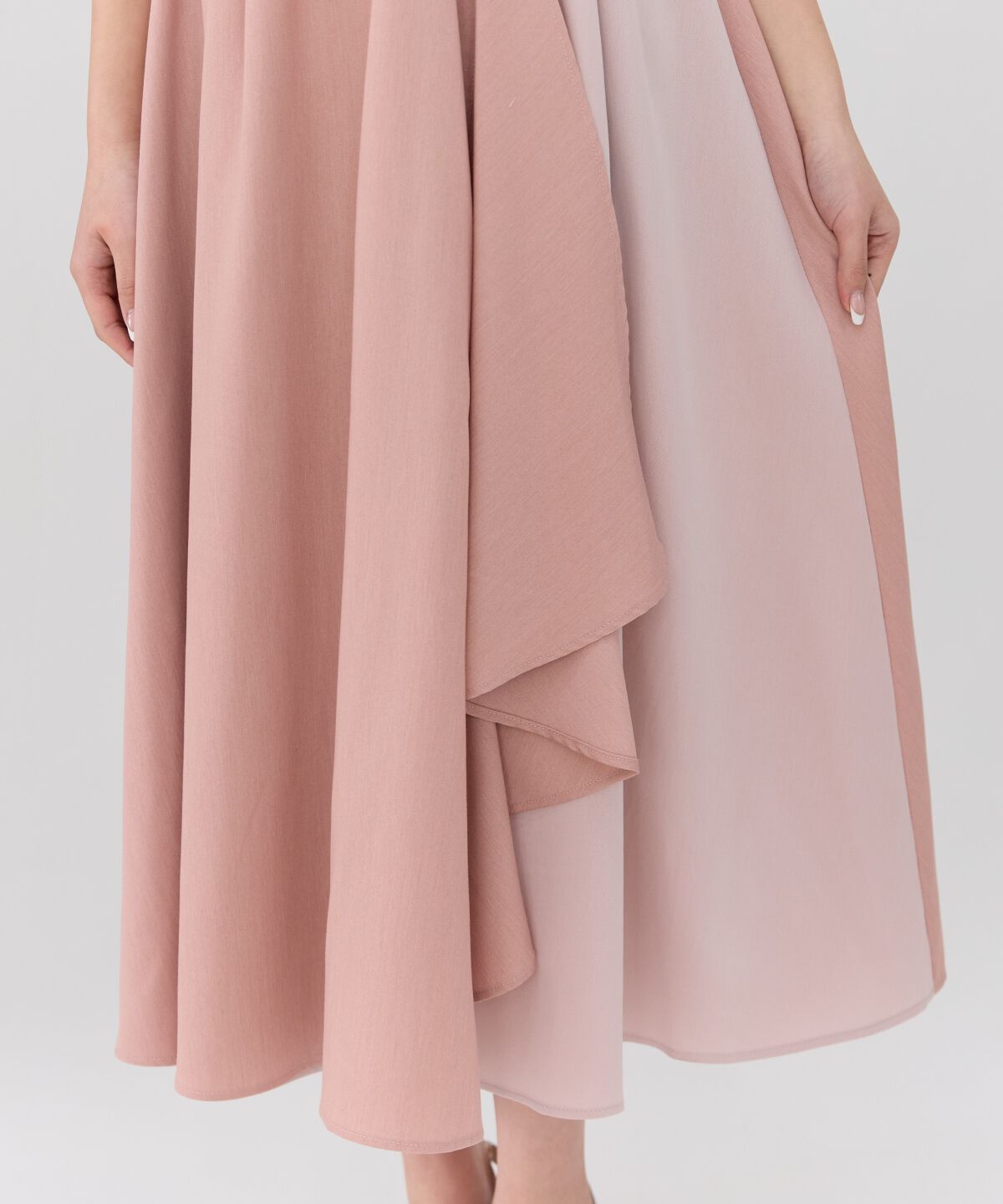 REDYAZEL「バイカラーアシメフリルシャツワンピース」|ワンピース|