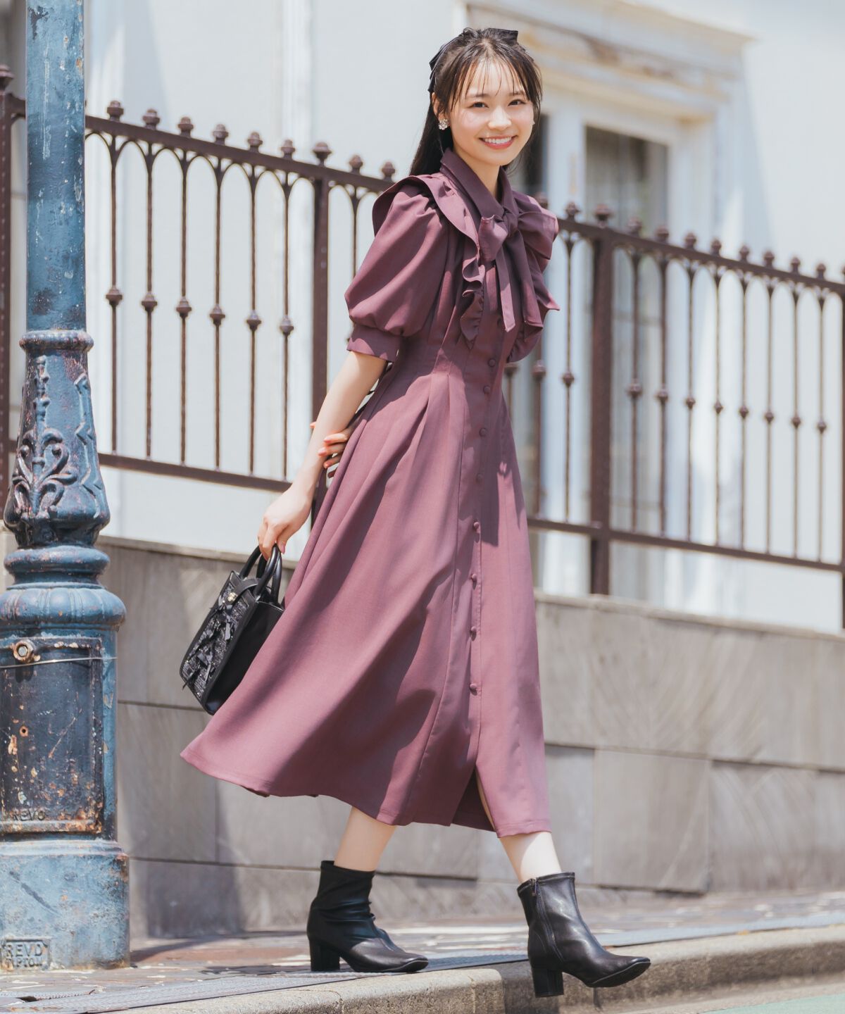 WILLSELECTION「タックウエストフリルシャツワンピース」|ワンピース|ブラウン