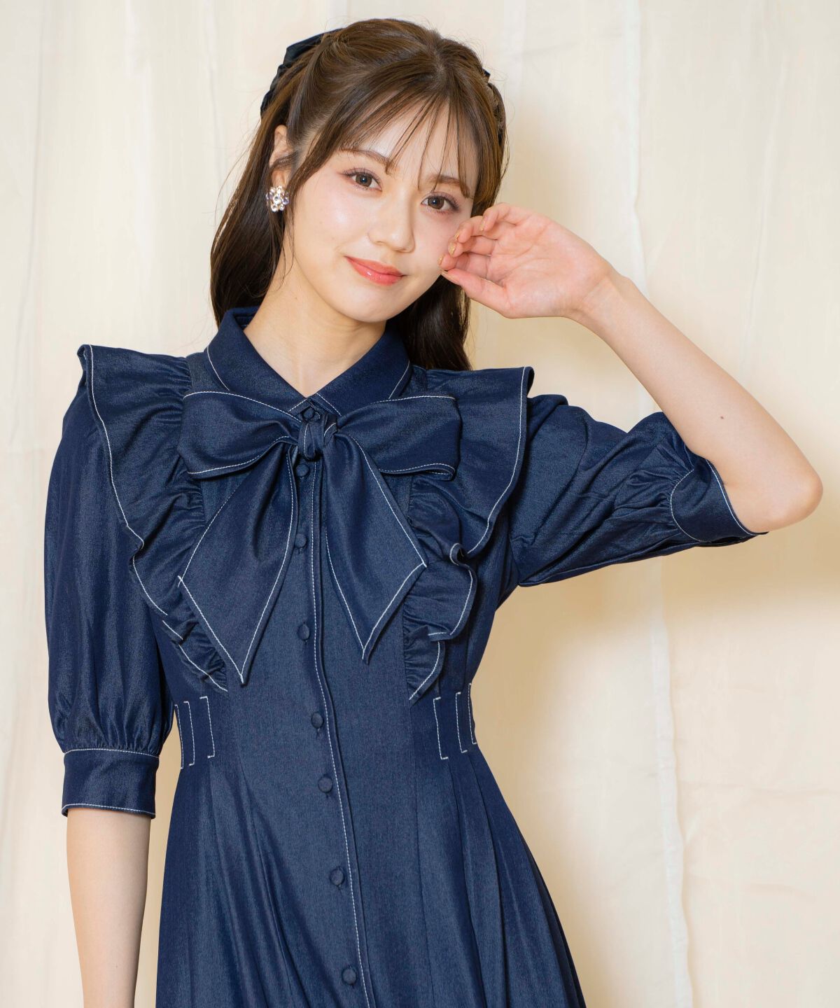 WILLSELECTION「タックウエストフリルシャツワンピース」|ワンピース|