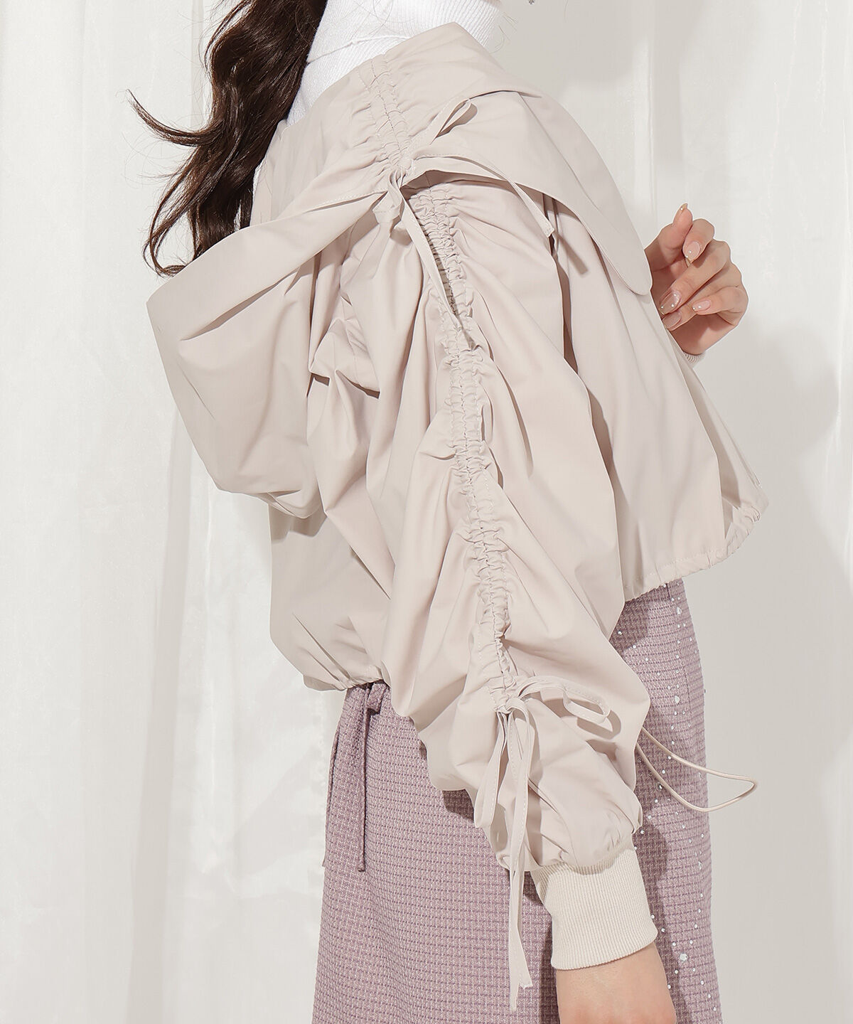 WILLSELECTION「ハートカラーギャザーブルゾン」|ブルゾン・スタジャン|