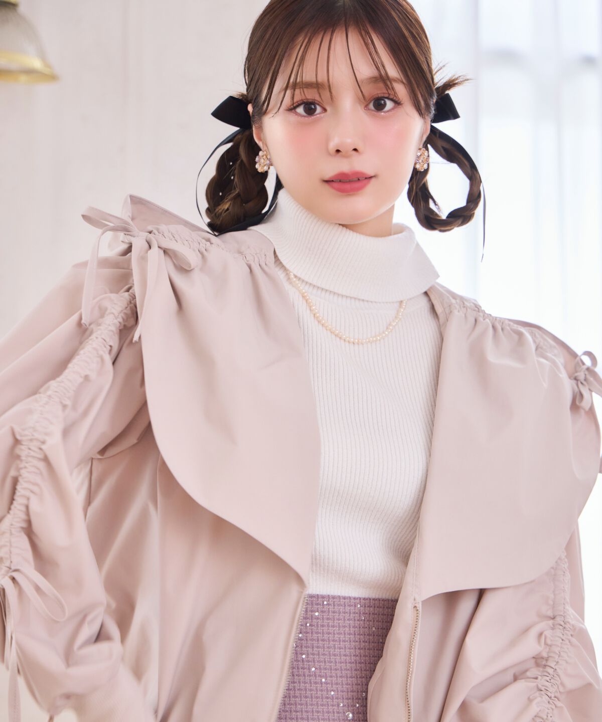 WILLSELECTION「ハートカラーギャザーブルゾン」|ブルゾン・スタジャン|