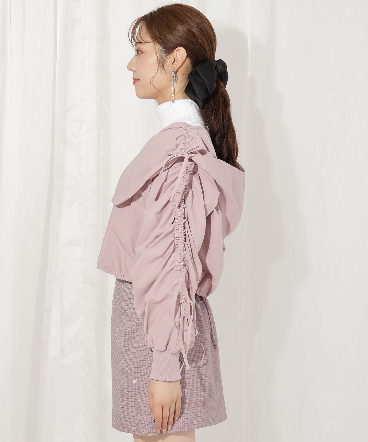 WILLSELECTION「ハートカラーギャザーブルゾン」|ブルゾン・スタジャン|