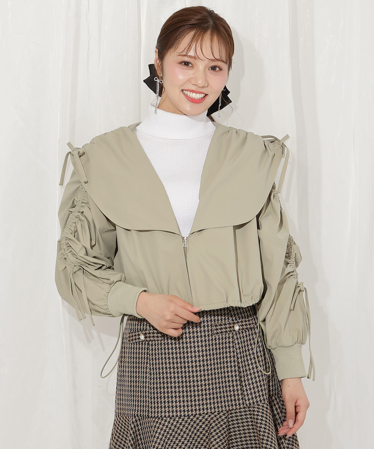 WILLSELECTION「ハートカラーギャザーブルゾン」|ブルゾン・スタジャン|