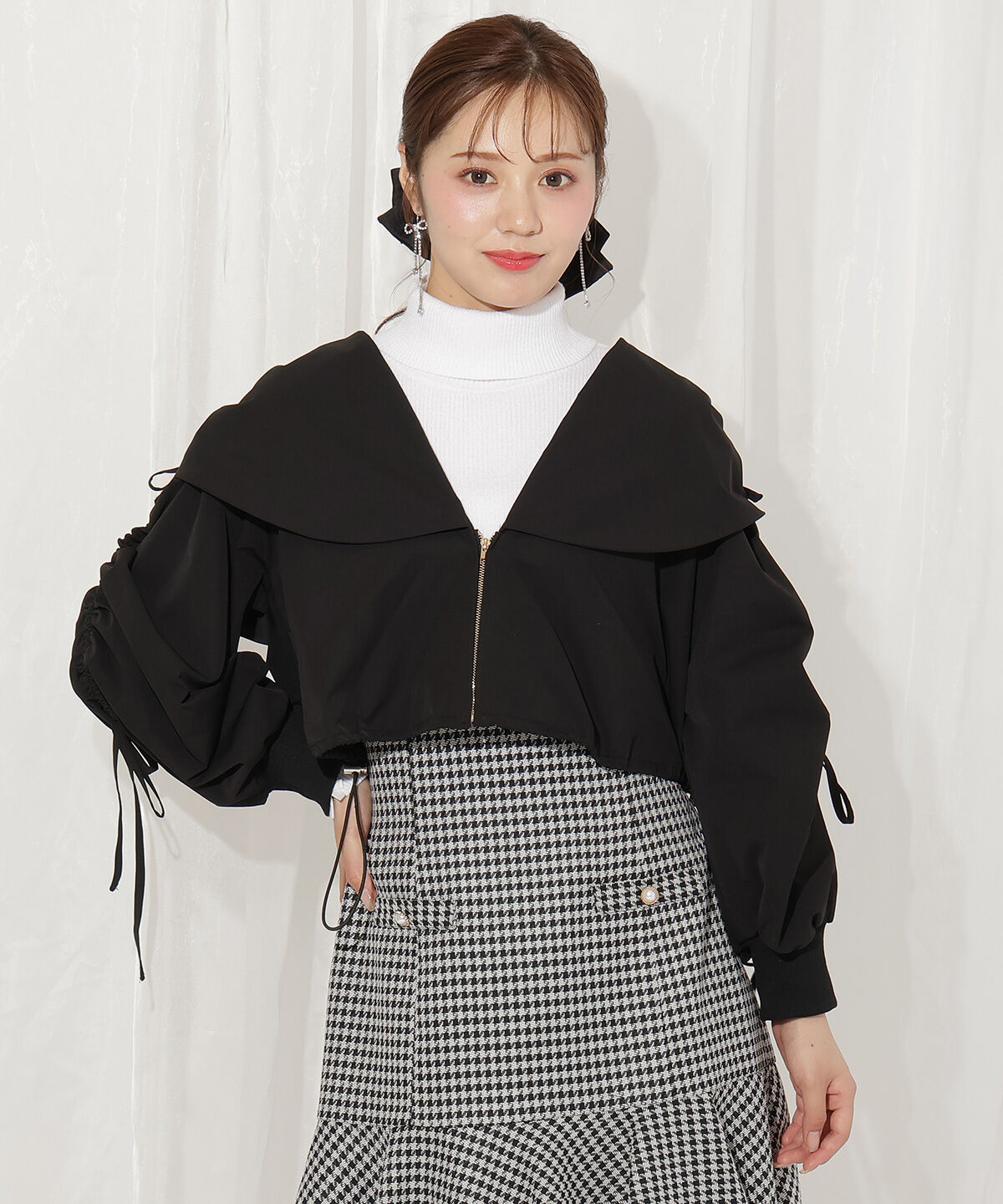 WILLSELECTION「ハートカラーギャザーブルゾン」|ブルゾン・スタジャン|