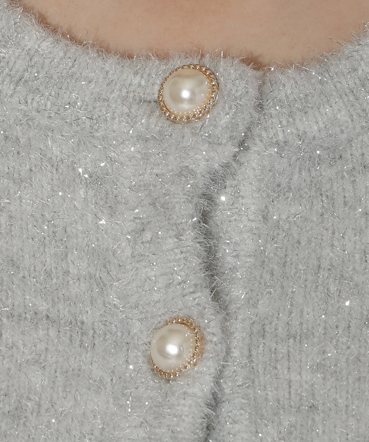 WILLSELECTION「パールボタンラメカーディガン」|カーディガン|