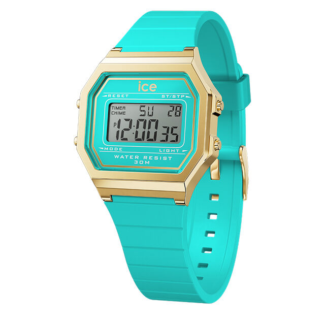 ICE-WATCH「〈ICE-WATCH(ｱｲｽｳｫｯﾁ)〉ICE digit retro ﾌﾞﾙｰ ｷｭﾗｿｰ ｽﾓｰﾙ」|腕時計|LIGHT BLUE