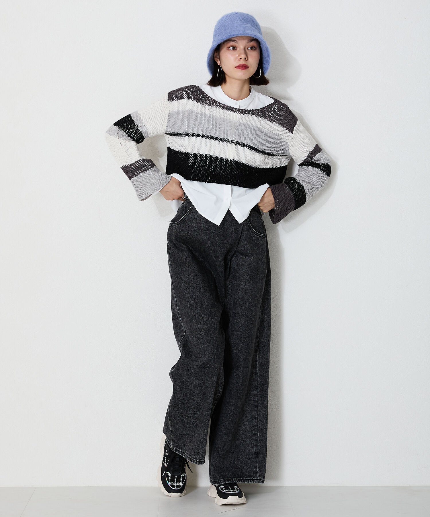 ORiental TRaffic「2WAYシューレースツイードスニーカー/OT3746」|スニーカー|