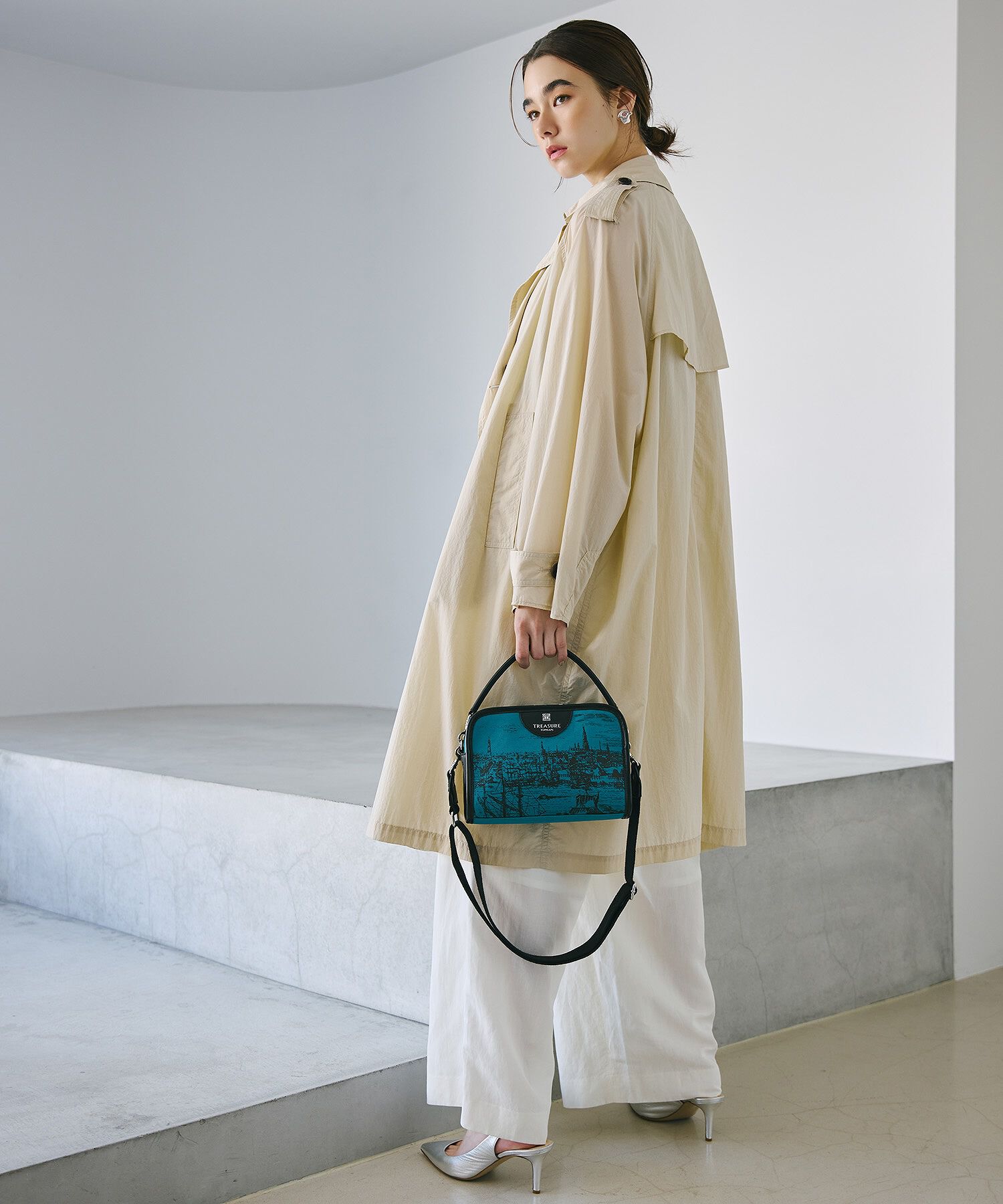 TOPKAPI TREASURE「【TREASURE TOPKAPI】キャンバス プリント ワンハンドル ショルダーバッグ」|ショルダー・メッセンジャー|