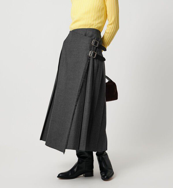 O'NEILofDUBLIN ×UNITED ARROWS別注ロングスカート　S 別注】＜O'NEIL of DUBLIN＞プリーツ ロング スカート グレー（UNITED