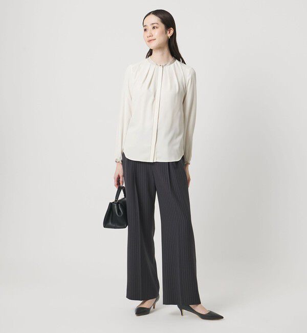 UNITED ARROWS「バイカラー パイピング ブラウス ‐ウォッシャブル‐」|シャツ・ブラウス|