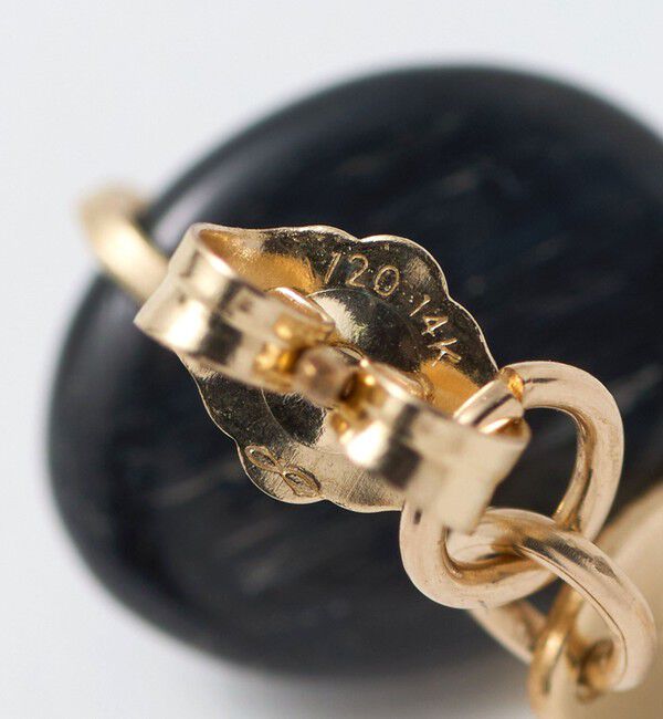 UNITED ARROWS green label relaxing「＜TARBAY＞オーバル ピアス（ブラックスピネル）」|ピアス|