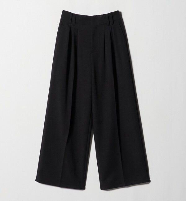 BEAUTY&YOUTH UNITED ARROWS「【WEB限定 Wardrobe DAILY MINIMAL】ウールライク ランダムタック ワイドパンツ ウォッシャブル」|スラックス|